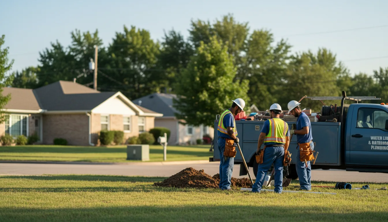 Residential water line and bathroom plumbing service in Gower, MO